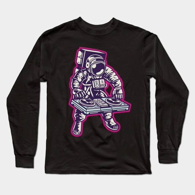 astronauta dj Long Sleeve T-Shirt by PaperHead